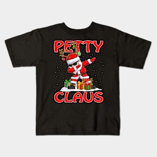 Petty Santa Claus Reindeer Christmas Matching Costume Kids T-Shirt